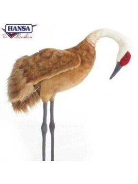 Hansa Handcrafted 29"  Life-size Sandhill Crane Stuffed Animal New w/Tag #5195